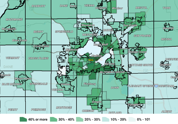 Non-driver proportion by census tract